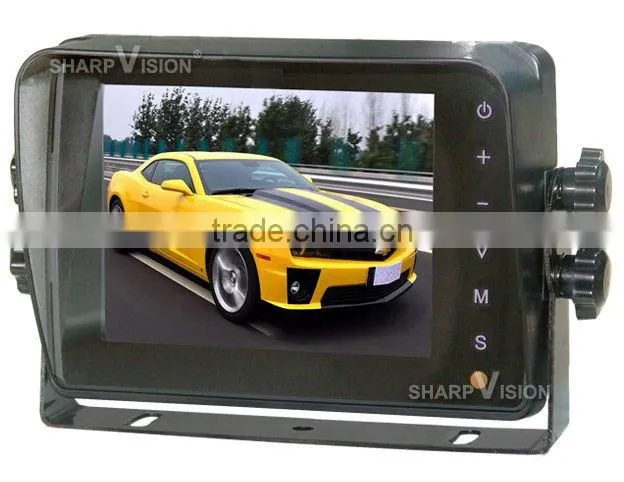 5 inch car safety system with touch button monitor
