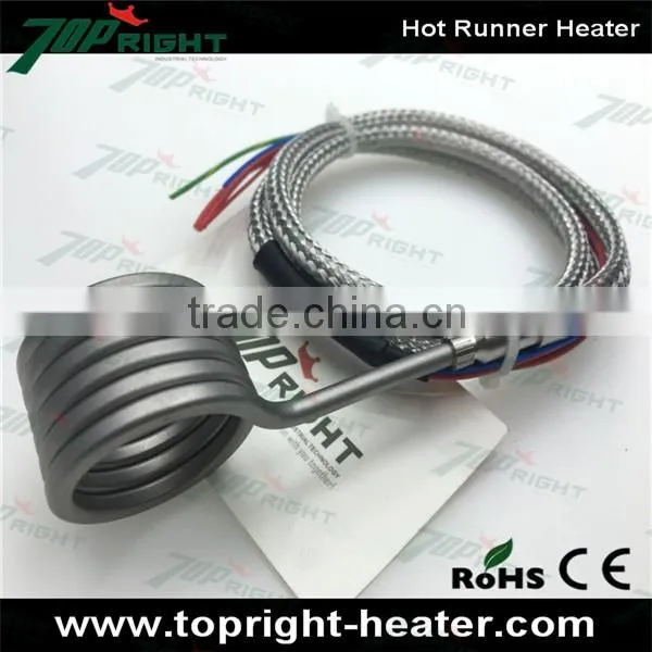 Customized electric hot runner coil heater for heating element