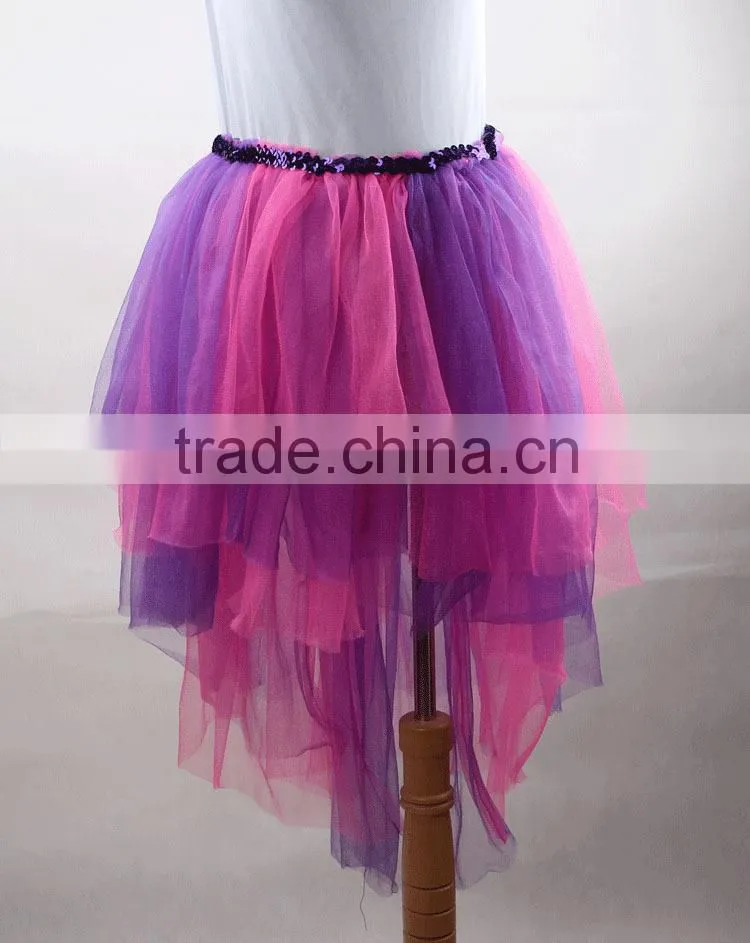 Colorful Tutu Skirt Front Short Back Long Pettiskirt For Women