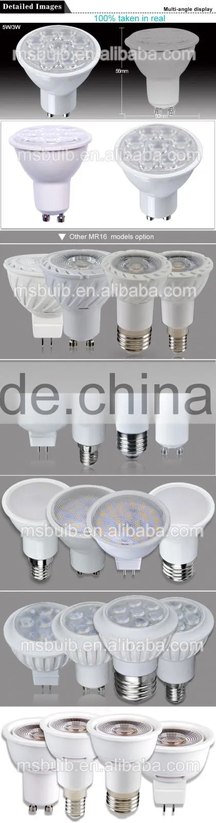 led spotlight price MR16 GU10 6W led bulb 2700k gu10 dimmable led lamp 85-265V