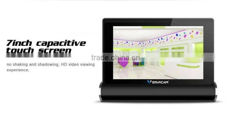 VStarcam HD 7 inch Touch Screen with indoor P2P IP Camera home security alarm system