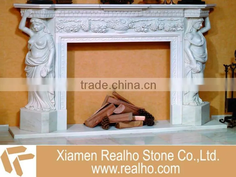 White Marble Fireplace