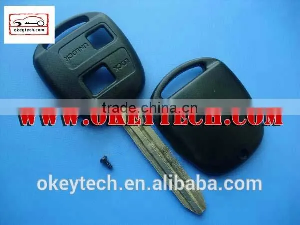 Okeytech toyoya key shell Toyota prado 2 buttons remote key shell for toyota prado remote key