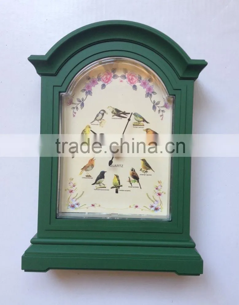 Hot sell desktop clock with bird sound 2015