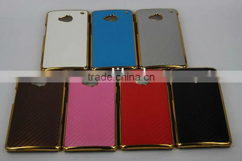 For HTC One M7 Case Carbon Fiber Design