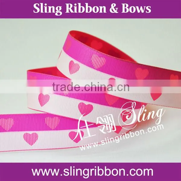 2014 Printed Heart Satin Ribbon Newest