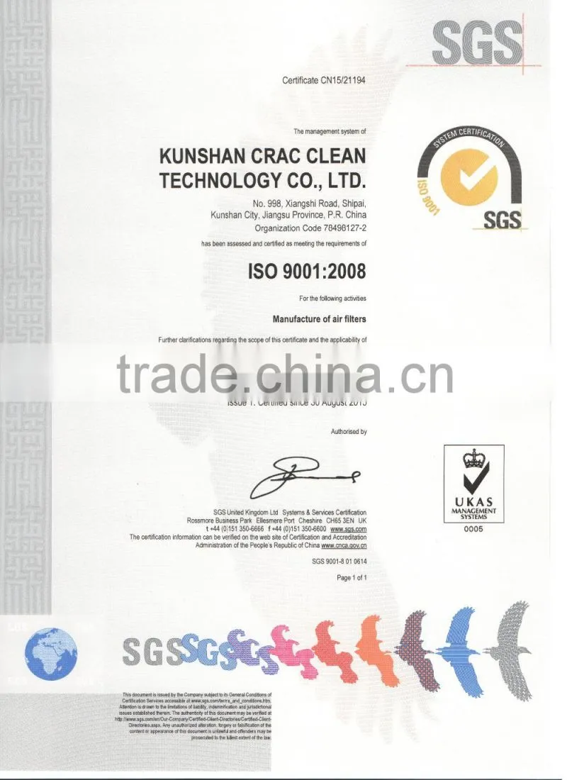 0.3 micron GMP cleanroom Hepa Filter