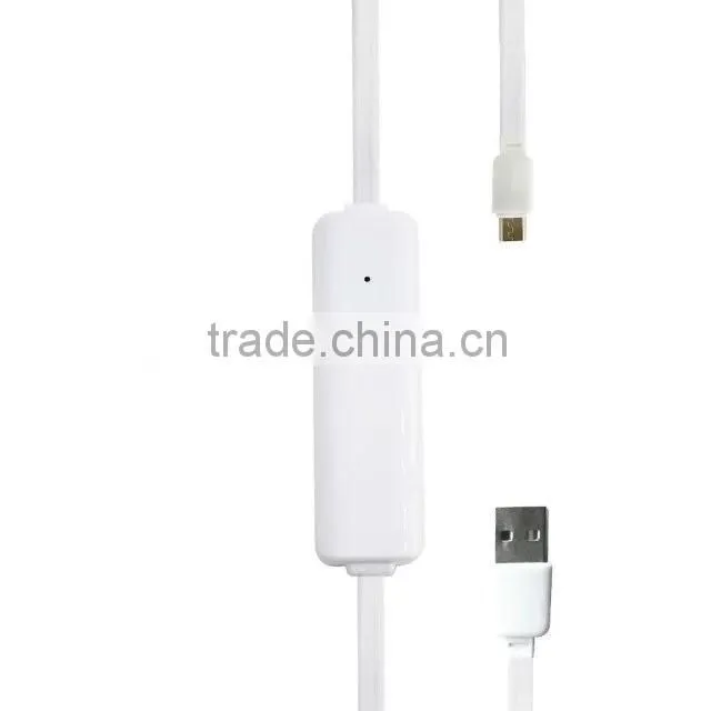 2016 New coming micro usb cable with power bank 1200mah for samsung galaxy s6