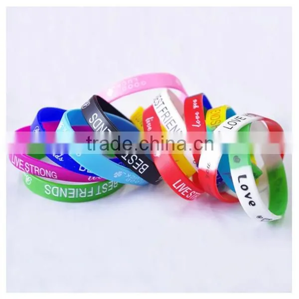 Fashion printed silicone wristband/silicone wristband/wrist band