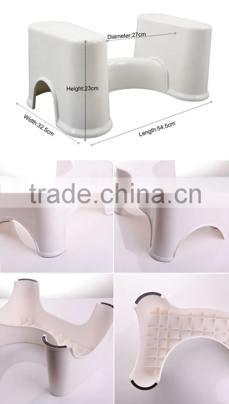 The ergonomic detachable small 7 inch plastic toilet stool