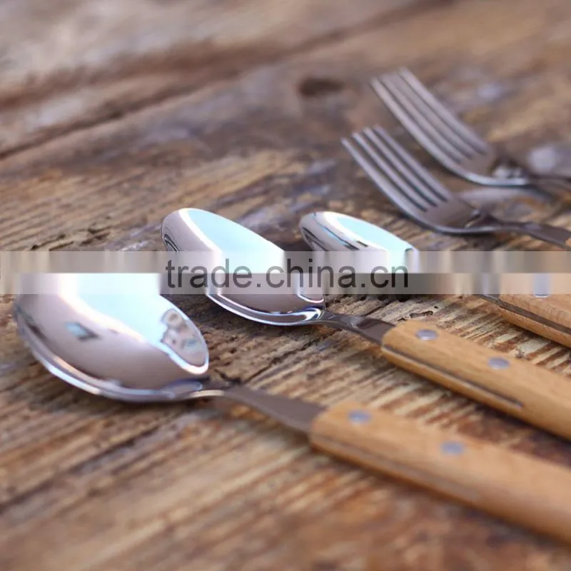Spoons/Bulk Steel And Wood Spoons/Spoon And Forks For Home Stores/