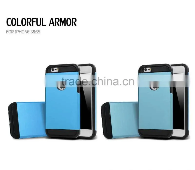 2015 New arrival Slim Colorful Armor mobile phone case for iphone 5,back cover for iphone 5s,for iphone 5s case