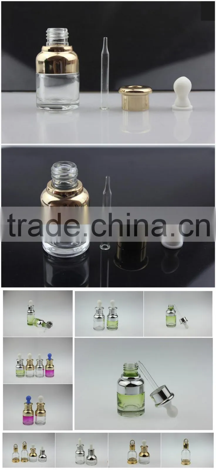 Flat shoulder refillable spray with printing flower cap lotion bottle GSB-0015R