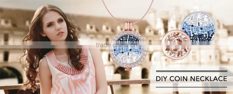 Latest Fashion Coins Changeable DIY Engraved Coin Necklace