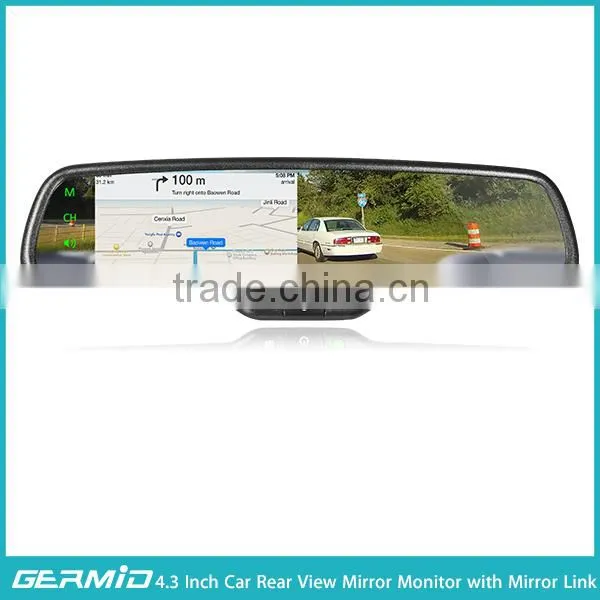 ultral high brightness rear view mirror monitor with data and information synchronization