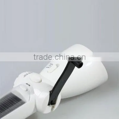 emergency led solar flashlight with emergency lamp and radio