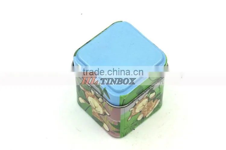 Cartoon Candy Small Square TIn Can for Packaging