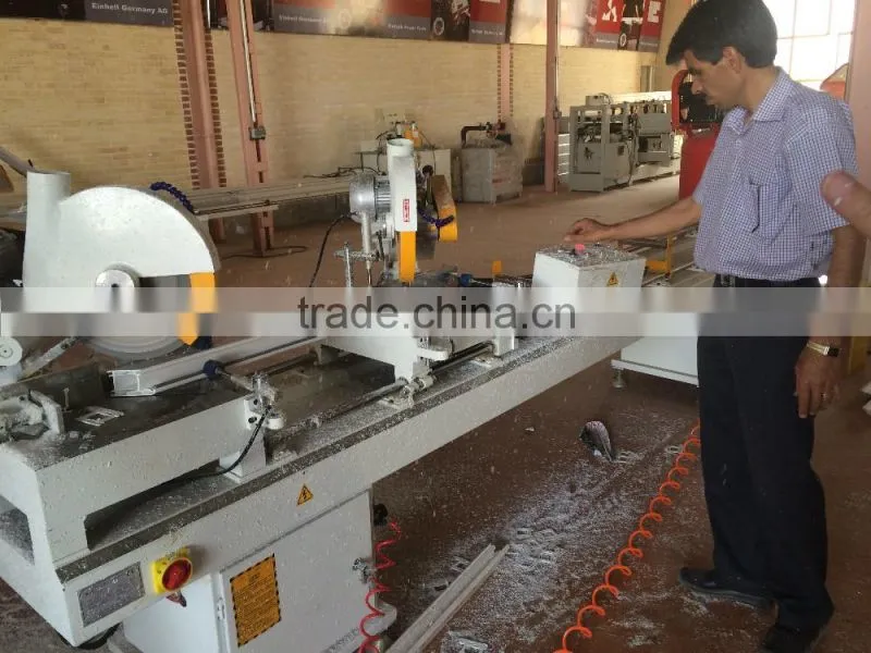 plastic window and door cutting machine double head