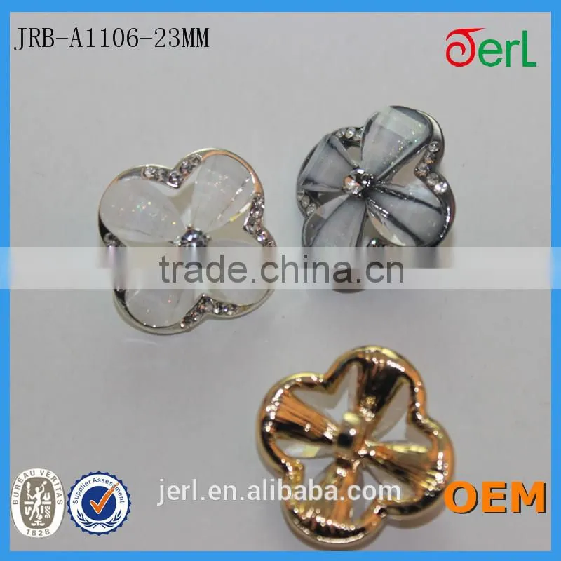 Beautiful Pearl Alloy Crystal Flower Wedding Bridal Rhinestone Buttons