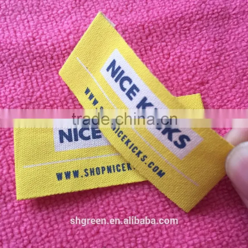 Customized high grade cotton printing label for baby clothes