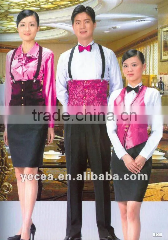 HOT sell restaurant wool fabric made waiter uniform