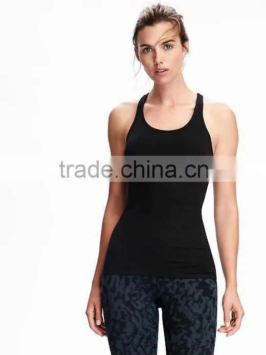 Custom logo yoga vests gym tank top workout sports wear fashion tank top women