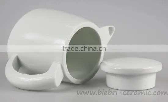 1000ml Antique Plain White Custom Printed Porcelain Ceramic Teapot Water Kettle With Mugs Cups Sets