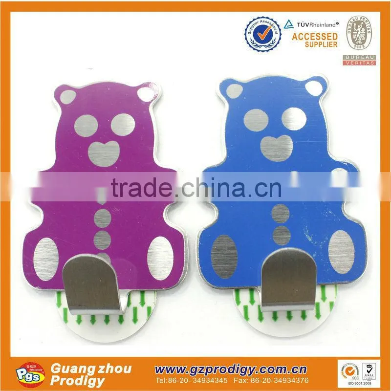 high quality metal cartoon adhesive wall hanger hooks kids door hangers