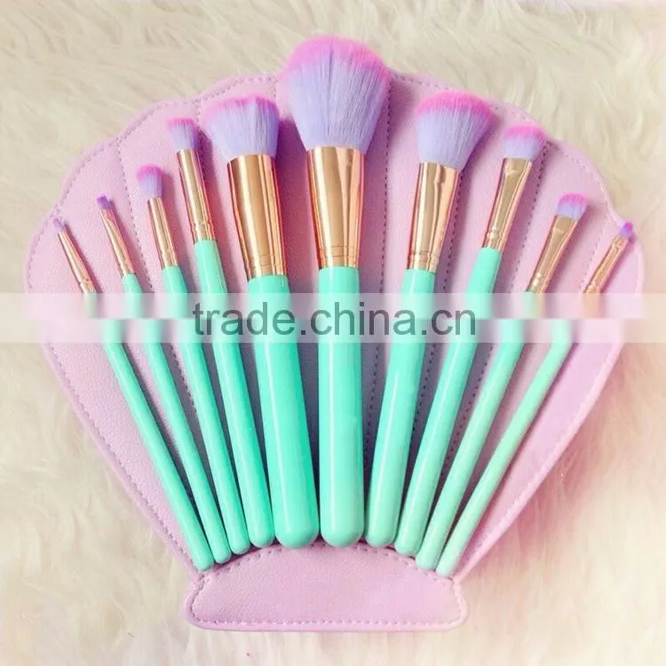 Alibaba Best private label cosmetic 10pcs Synthetic makeup brushes