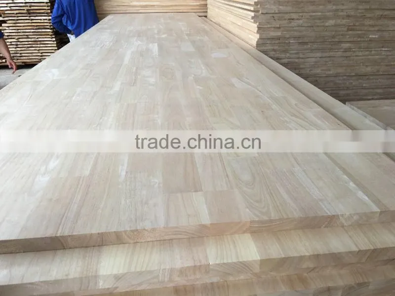 Rubber wood finger joint panel for stairs treads/rubber squares for window scantlings