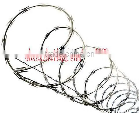 Electric Galvanized/Hot-dipped galvanized Razor Wire for Security Use