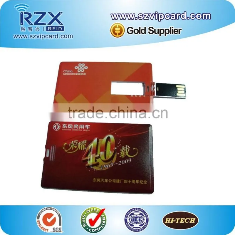 USB2.0 plastic usb card with free logo printing