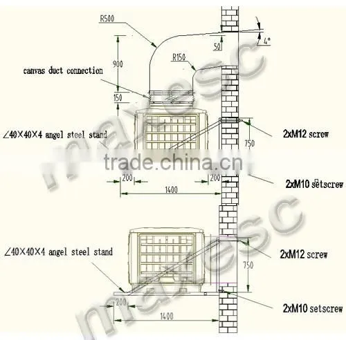 18000M3/H Room 380V 50Hz Swamp Air Conditioner