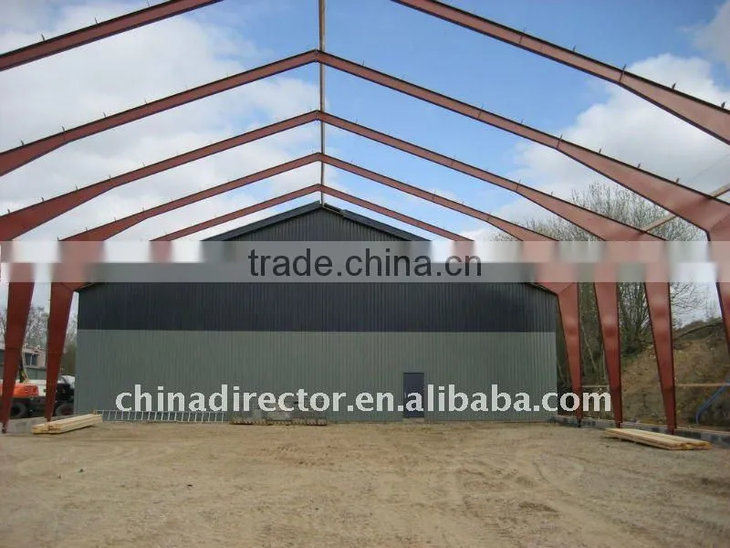 Low cost light steel frame prefabricated sheds structural steel hanger