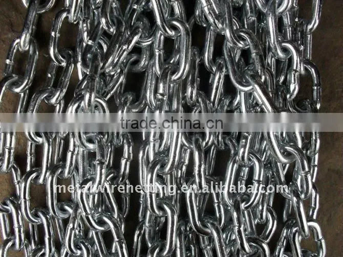 produce electric galvanized link chain (in stock)