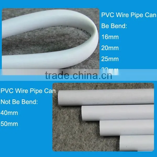 White Rigid Plastic PVC Electrical Conduits