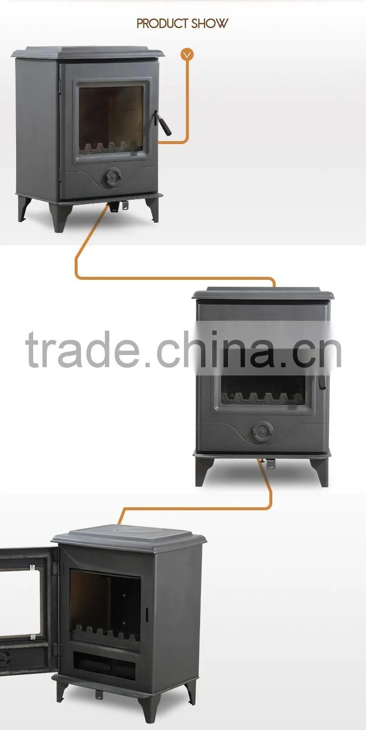 China supplier High Output wood fireplace/wood burning stove with back Boiler Stove