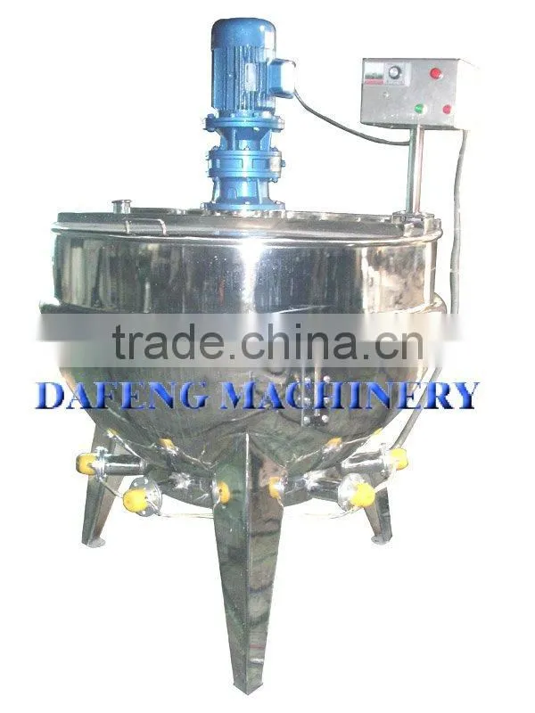 stainless steel steam cooking jacketed kettle with agitator