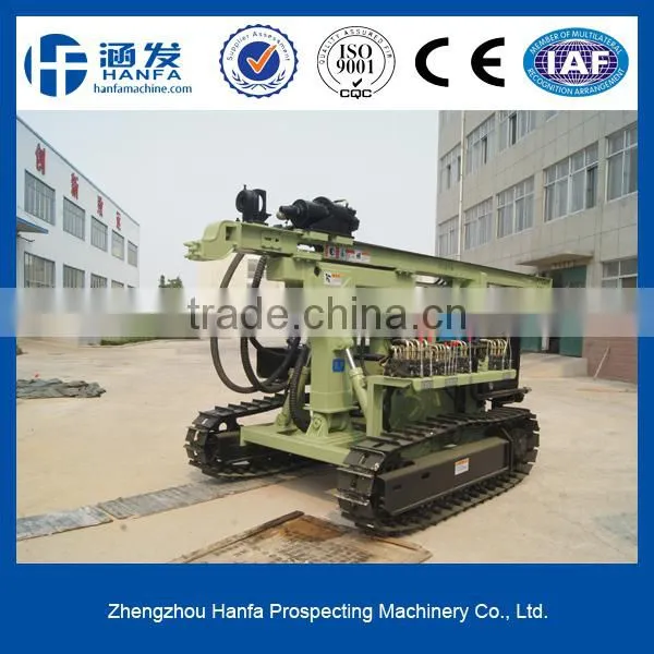 for open mining, hydraulic low air consumption HF115Y crawler mounted drilling rig, can drill depth 40m
