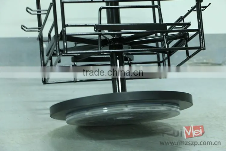 4-side solid metal rotating business card display rack