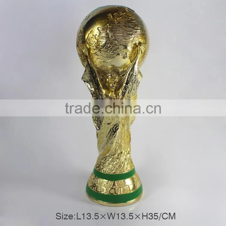 Resin plated world cup trophy