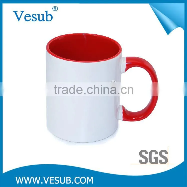 2017 New Style wholesale cheap 11OZ double color custom mug sublimation