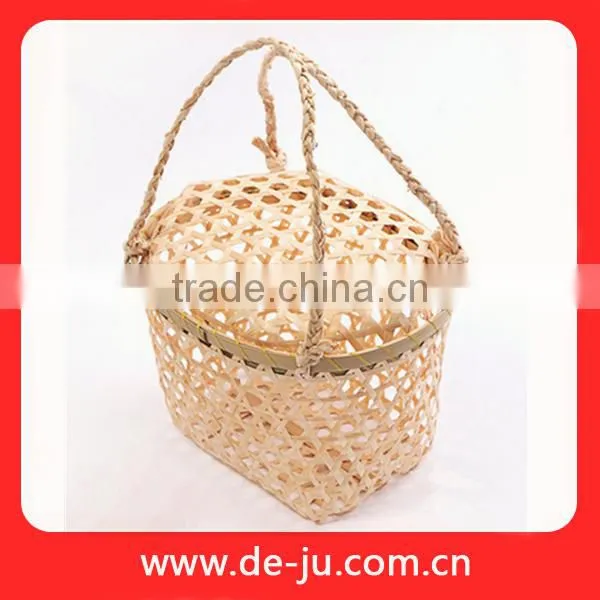 Knit Handmade Natural Bamboo Halloween Baskets