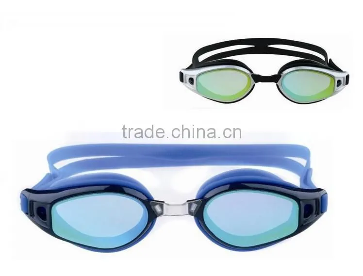 High quality waterproof silicone swimming goggles