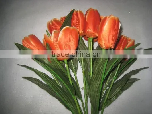 Silk Tulips Flower Artificial Tulip Arrangement Nature Touch Tulip