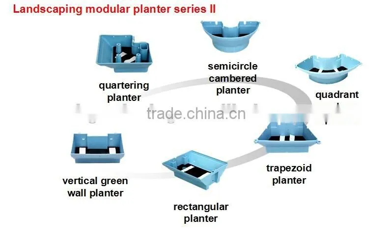 2015 New arc shaped plastic lamp post planters