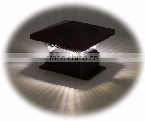 1-PC PAGODA II Stainless Steel Solar Post Garden Light
