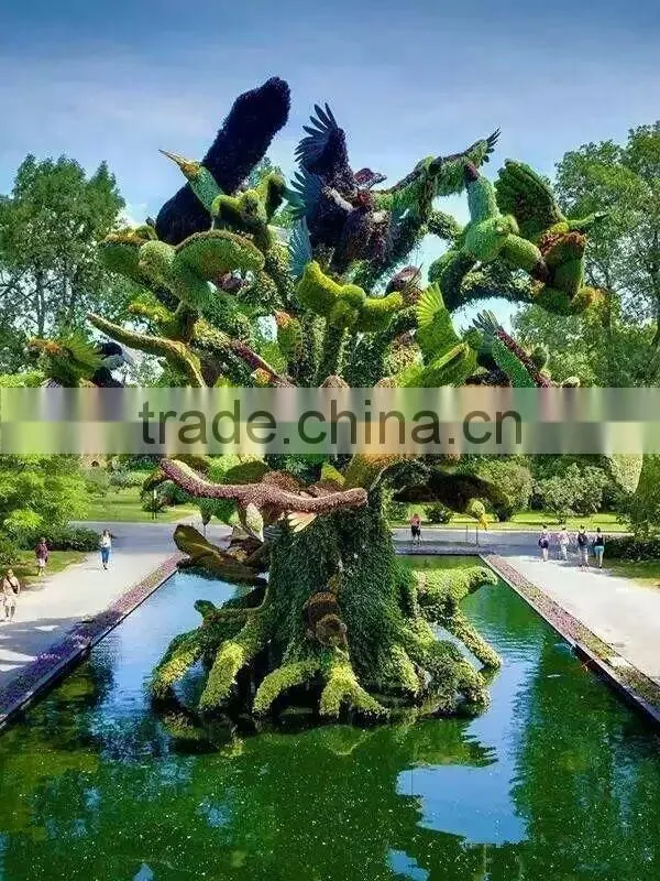 fake grass animal entertainment/park Life-like artificial grass topiary
