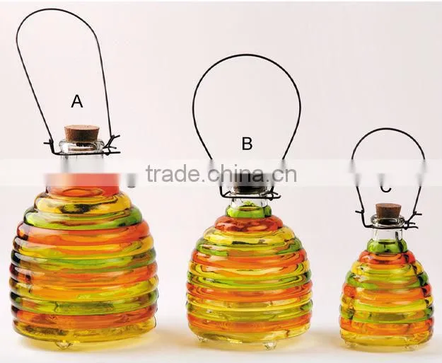 home and guarden glass bee catcher with different pattern