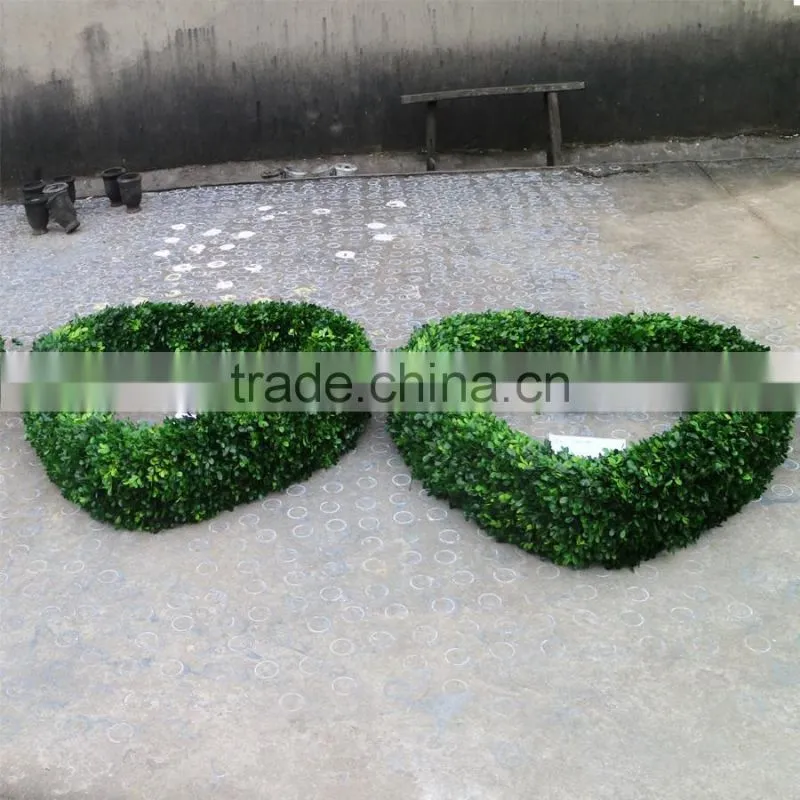 42'' Preserved boxwood love wreath topiary